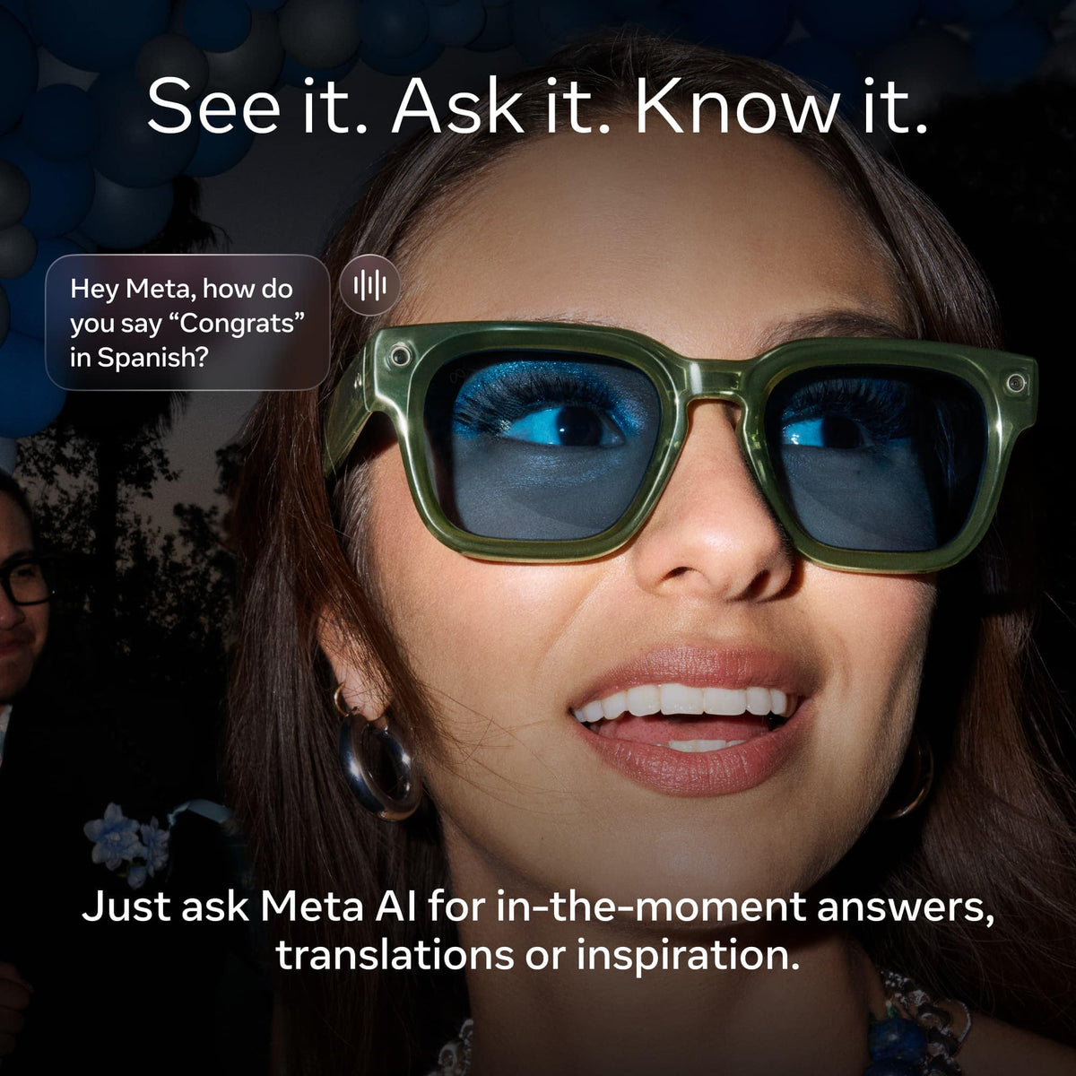 Meta - Glasses Capri, Smart Frame, AI Glasses with Camera - Clear Lenses - Espresso Tortoise