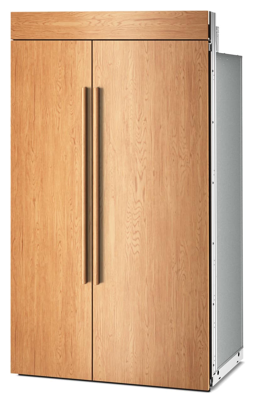 KitchenAid - 48" wide 30 cu. ft. Built-In Panel-Ready (not included) Side-by-Side Refrigerator with Platinum Interior - Custom Panel Ready