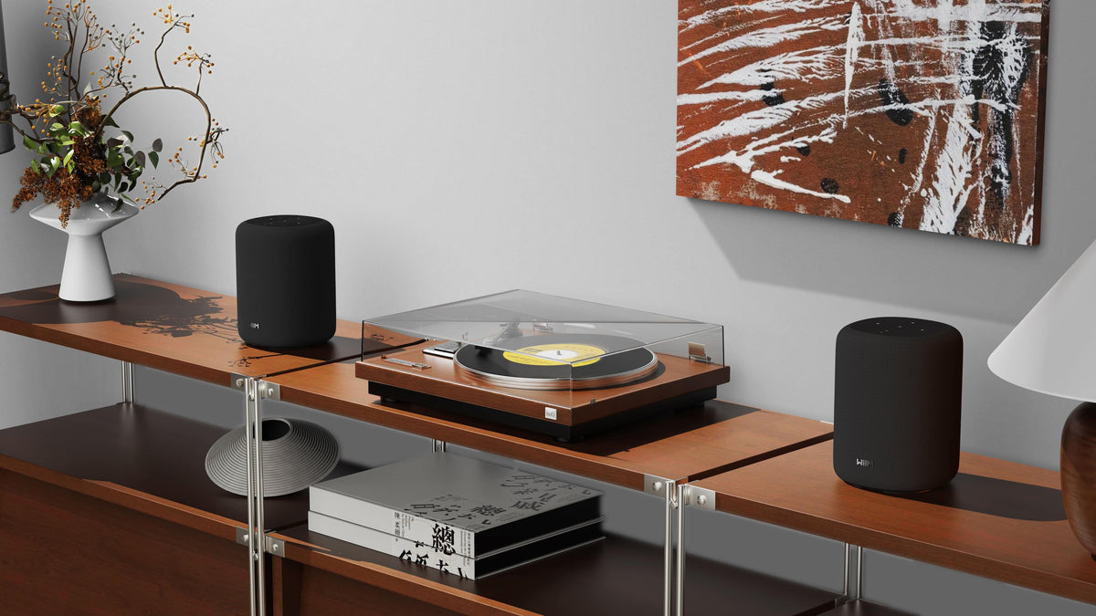 WiiM - Sound Lite Smart Speaker w/ Hi‑Res 24‑bit/192 kHz, AI RoomFit, 100W Peak, Wi‑Fi - Black