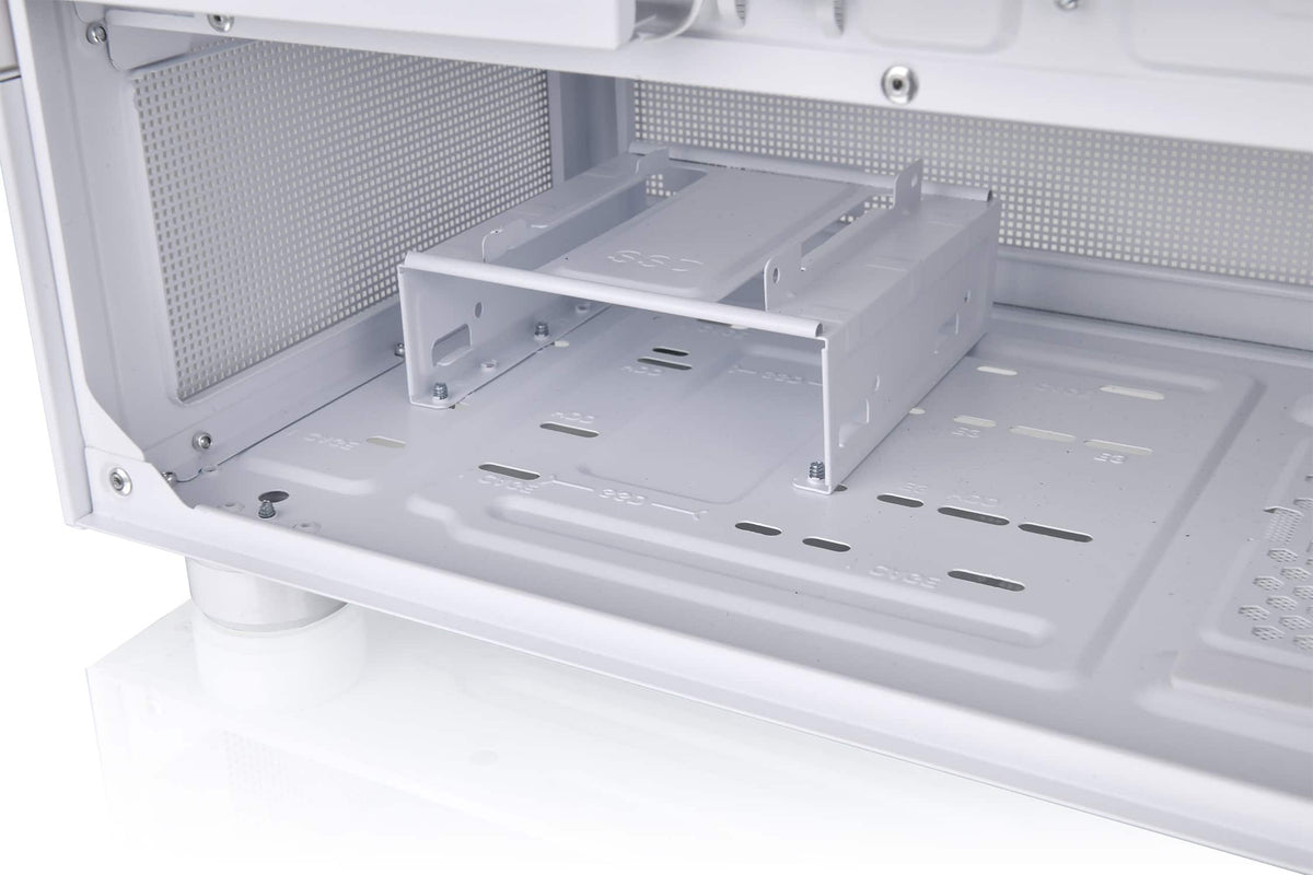 Thermaltake - View 170 TG ARGB  Micro-ATX Mid-Tower PC Case - Snow