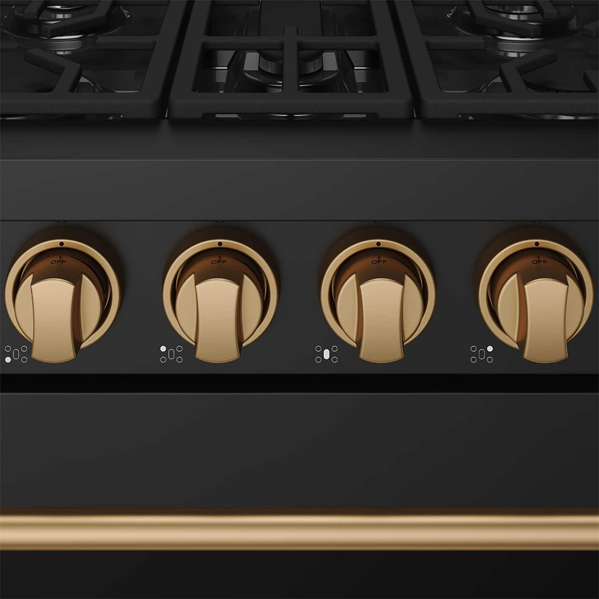 Gordon Ramsay Series by Thor Kitchen 4.55 Cu. Ft Freestanding Liquid Propane Gas Range with Bronze Hardware - Black