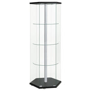 Tenley - 4 Shelf Curio Cabinet With Hexagonal Design