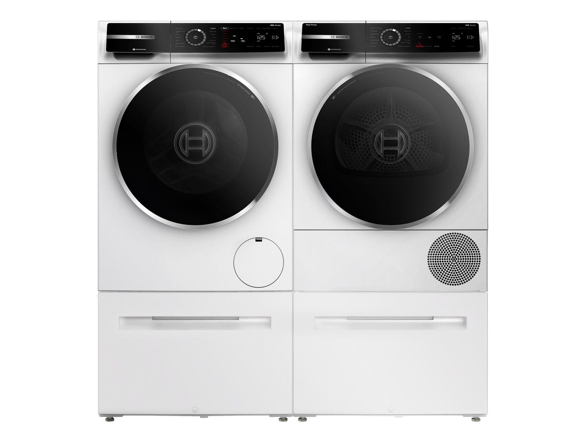 Bosch - 500 Series 4 Cu. Ft. Stackable Smart Electric Dryer with SmartDry - White