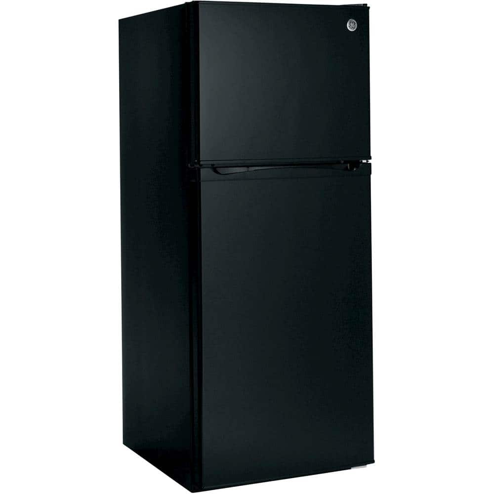 GE - 24 in. Wide 11.6 Cu. Ft. Top-Freezer Refrigerator with ENERGY STAR Certification - Black