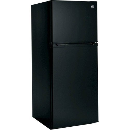 GE - 24 in. Wide 11.6 Cu. Ft. Top-Freezer Refrigerator with ENERGY STAR Certification - Black