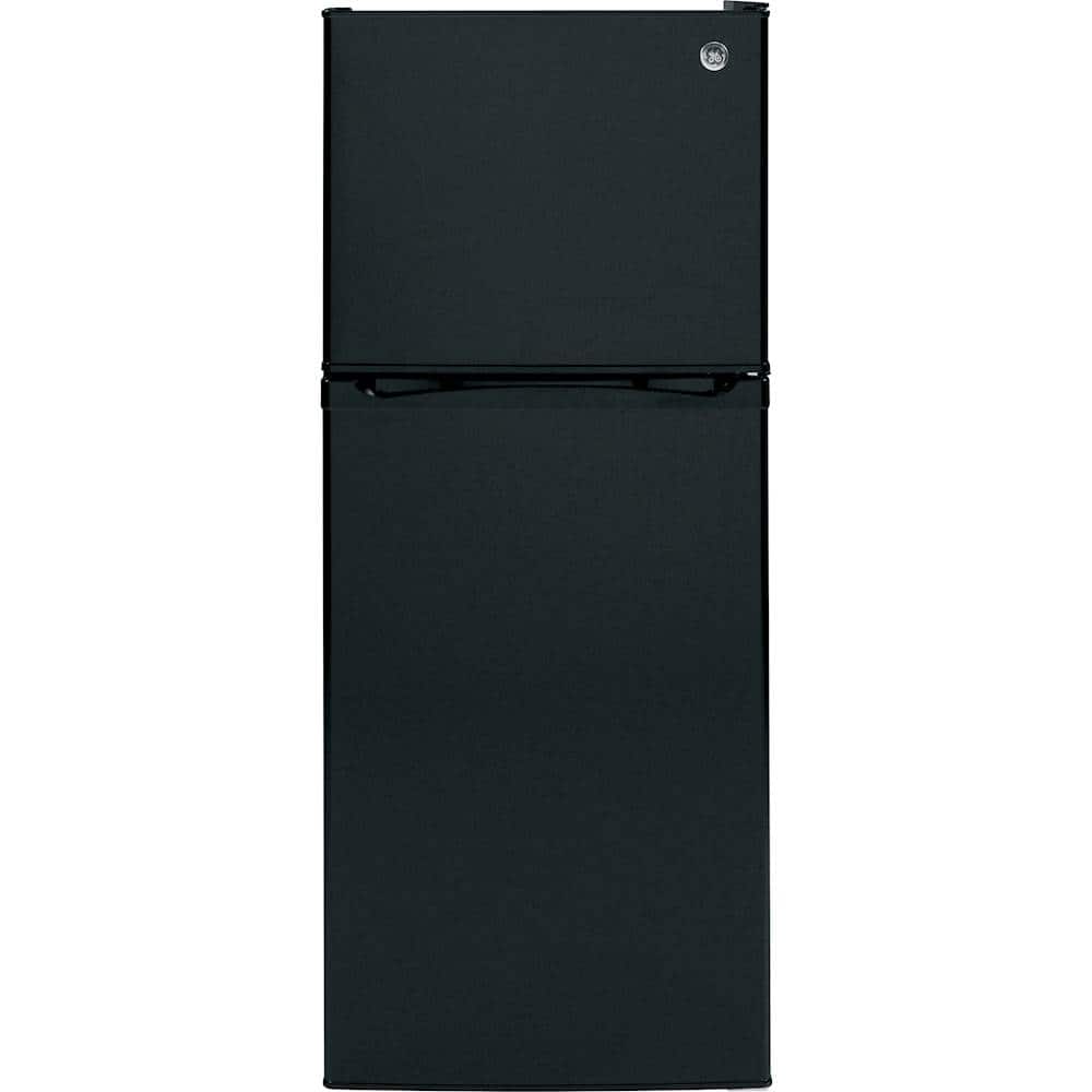 GE - 24 in. Wide 11.6 Cu. Ft. Top-Freezer Refrigerator with ENERGY STAR Certification - Black