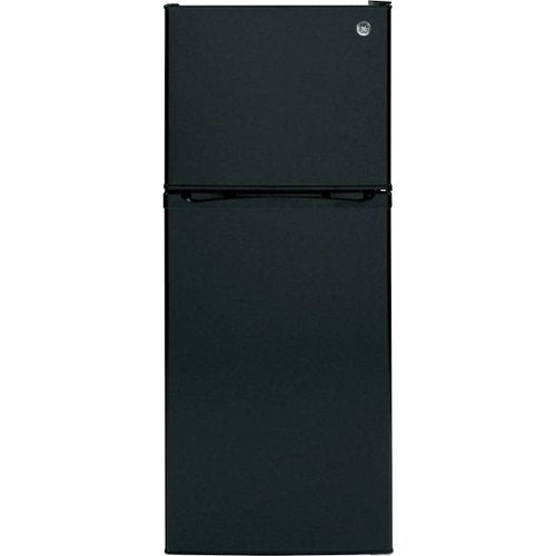 GE - 24 in. Wide 11.6 Cu. Ft. Top-Freezer Refrigerator with ENERGY STAR Certification - Black