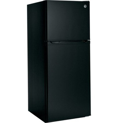 GE - 24 in. Wide 11.6 Cu. Ft. Top-Freezer Refrigerator with ENERGY STAR Certification - Black