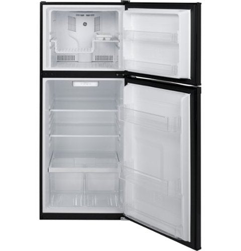GE - 24 in. Wide 11.6 Cu. Ft. Top-Freezer Refrigerator with ENERGY STAR Certification - Black