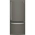 GE - 30 in. Wide 21.0 Cu. Ft. Bottom-Freezer Refrigerator with Sliding Snack Drawer - Slate