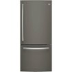 GE - 30 in. Wide 21.0 Cu. Ft. Bottom-Freezer Refrigerator with Sliding Snack Drawer - Slate