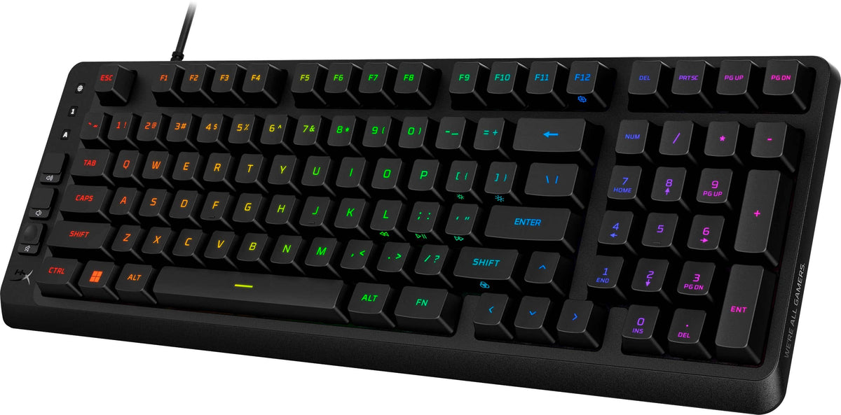 HyperX - Eve 1800 Compact Wired Membrane Gaming Keyboard with RGB Back Lighting - Black