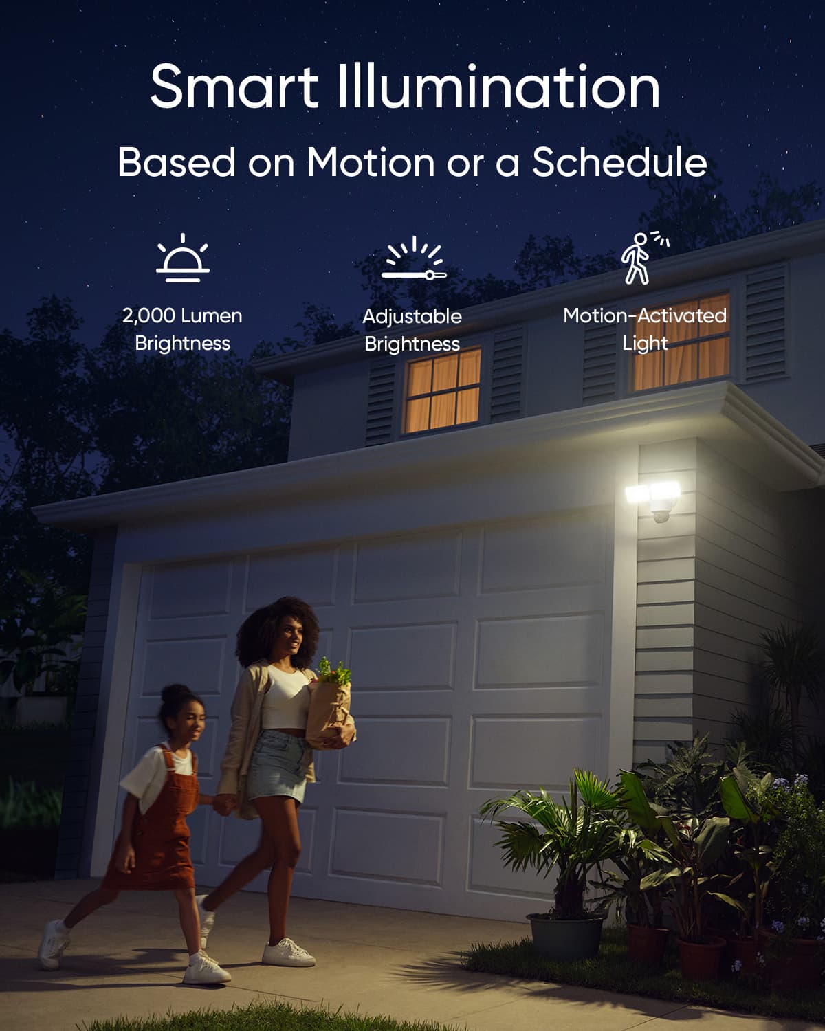 eufy - E340 Outdoor Wired 3K PTZ Security Camera with Floodlights and Dual Lens - White