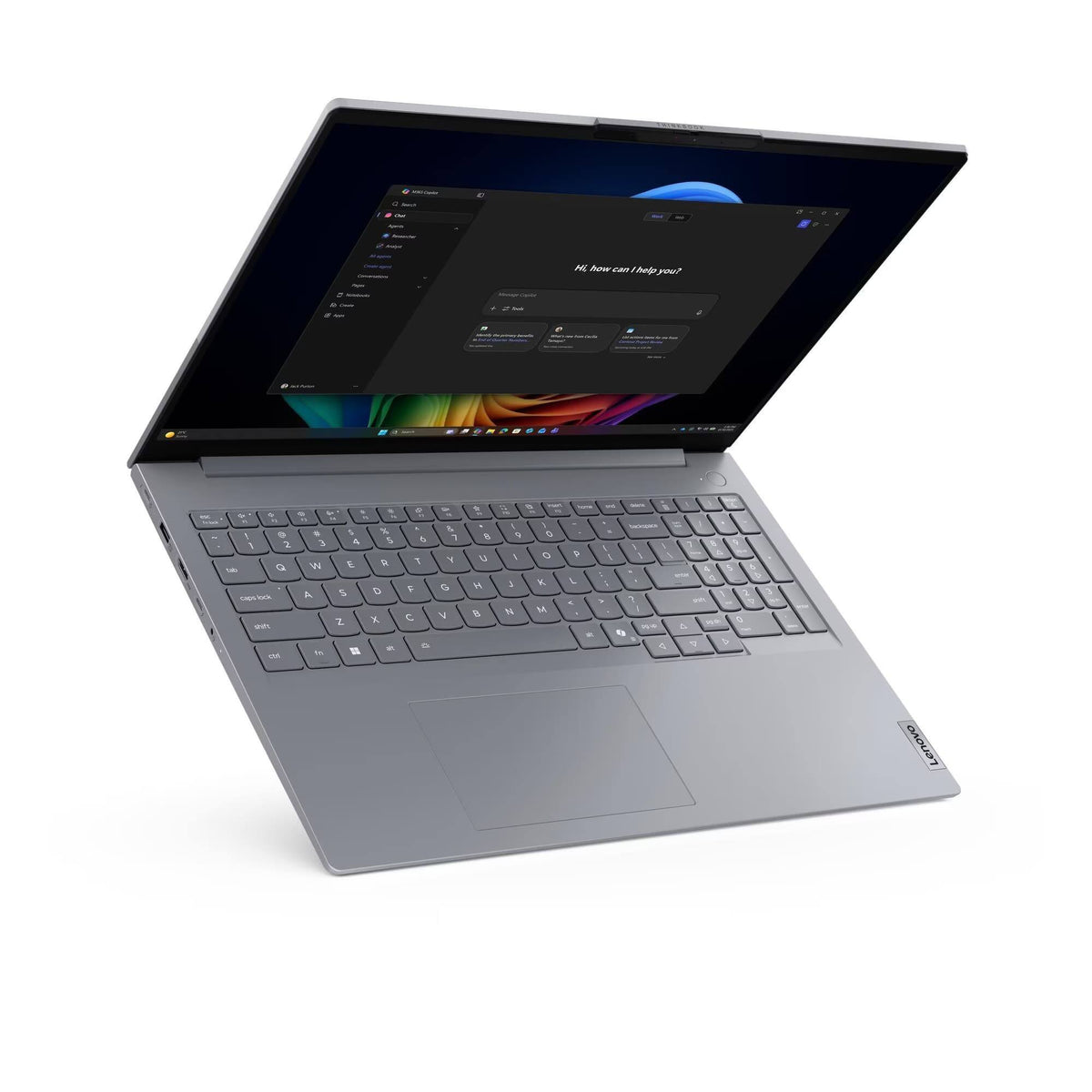 Lenovo - ThinkBook 16 Gen 9 16" Copilot+ PC - Latest Model - Intel Ultra 5 with 16GB Memory - 512GB SSD - Arctic Grey