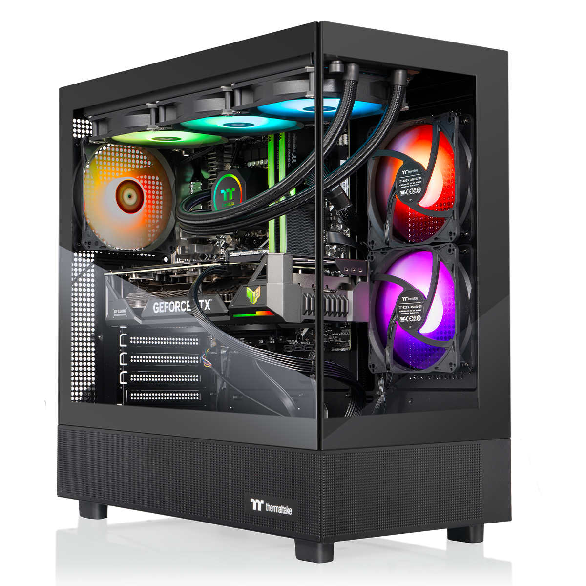 Thermaltake - LCGS View 9870T-270 Gaming Desktop AMD Ryzen 7 9800X3D 2025, 32GB Memory, NVIDIA GeForce RTX 5070 Ti, 2TB NVMe M.2 - Black