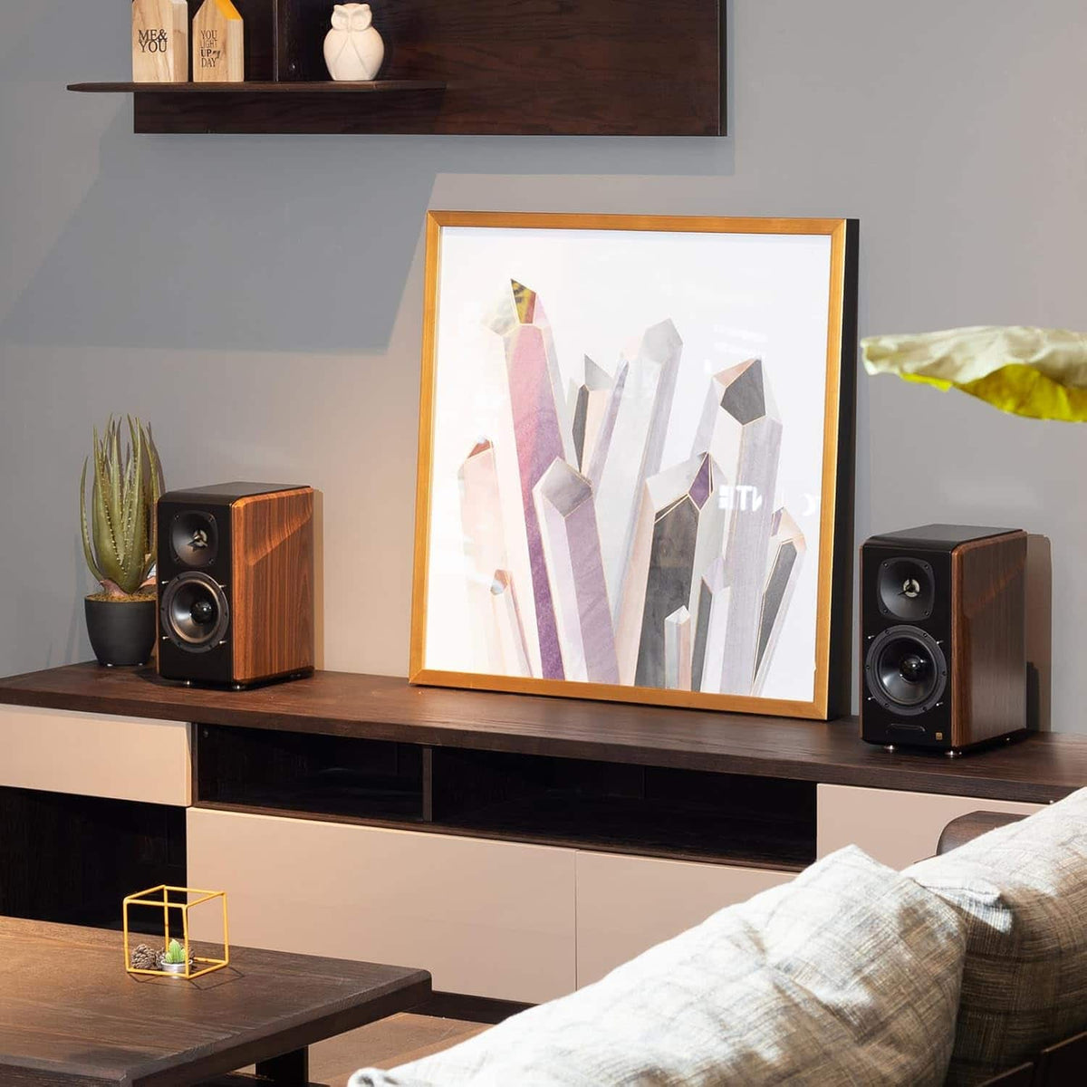 Edifier - S2000MKIII Powered Bluetooth Bookshelf, Computer - 130W Line-in Optical Input - Tri-Amped Studio Monitor 2.0 Speakers - Wood/Black