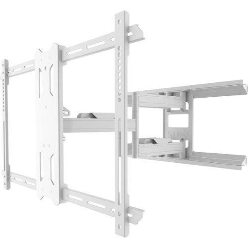 Kanto - Full-Motion TV Wall Mount for Most 37" - 75" TVs - Extends 21.8" - White