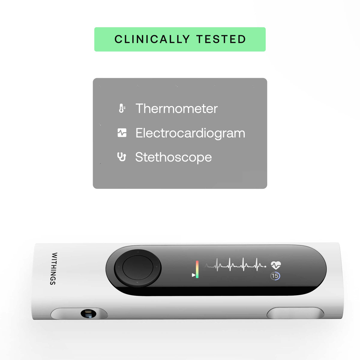 Withings - BeamO 3-in-1 Health MultiScan - Silver