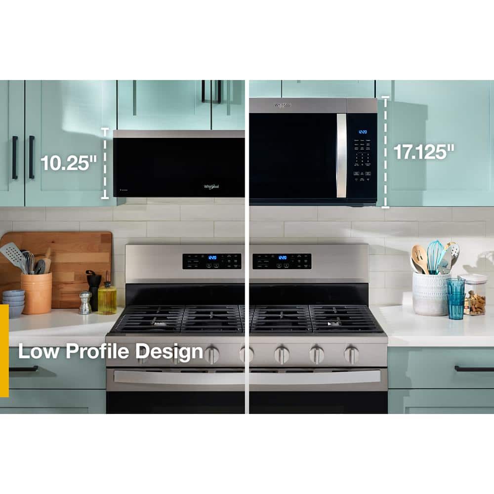 Whirlpool - 1.1 Cu. Ft. Over the Range Microwave with Sensor Cooking and 1800-Watts Cooking Power - White