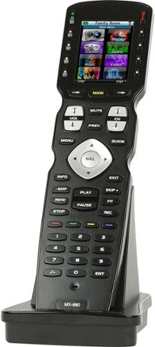 Universal Remote Control - MX-990 is an IR/RF Open Architecture Remote w/Charging Base - Black