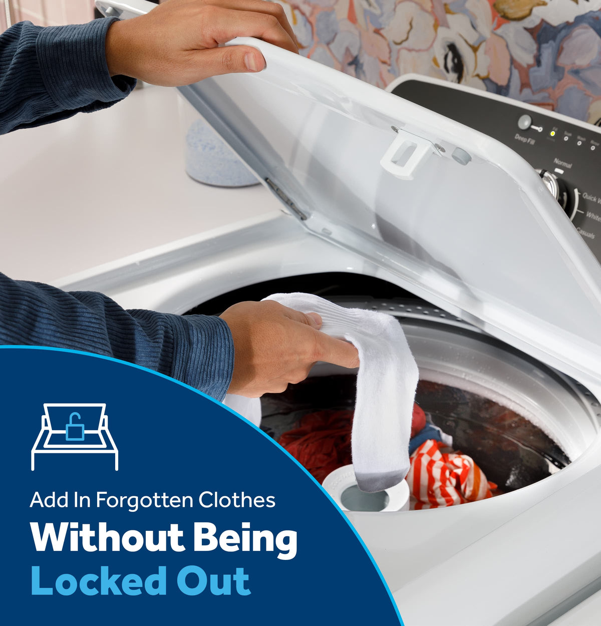 GE - 4.3 Cu. Ft. High-Efficiency Top Load Washer with Cold Plus - White with Silver Matte