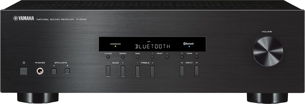 Yamaha - R-S202BL 200W 2-Ch. Stereo Receiver - Black