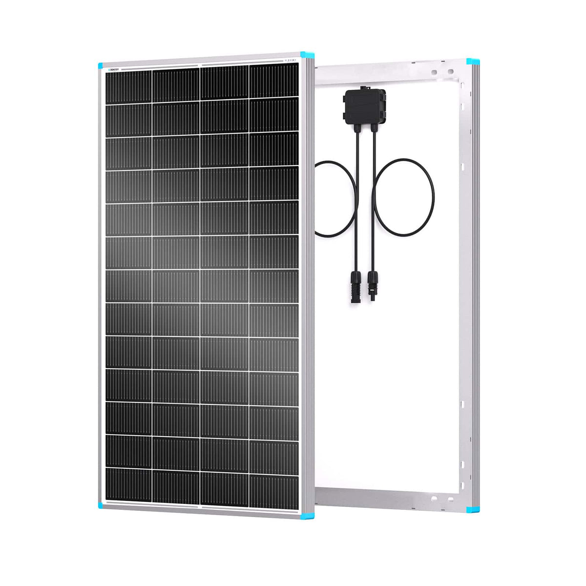 Renogy - 16BB N-Type 200W 24V Monocrystalline Solar Panel for RV Marine Cabin Battery Charging, High-Efficiency Power PV Module - Black