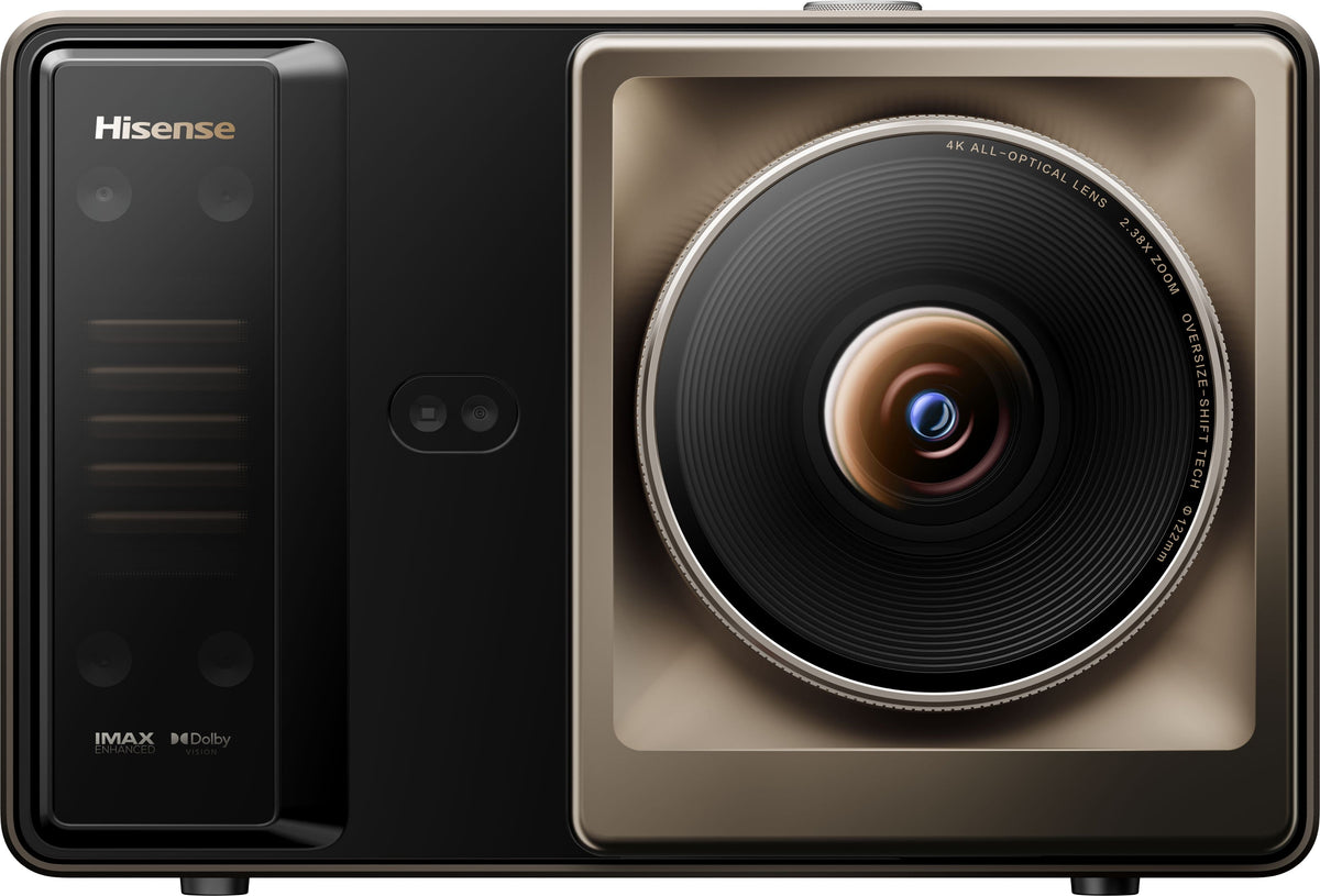Hisense - XR10 Triple Laser 4K DLP Projector, 6000 ANSI Lumens, 6000:1 Contrast Ratio, IRIS Lens, 118% BT.2020 - Black - Dark brown