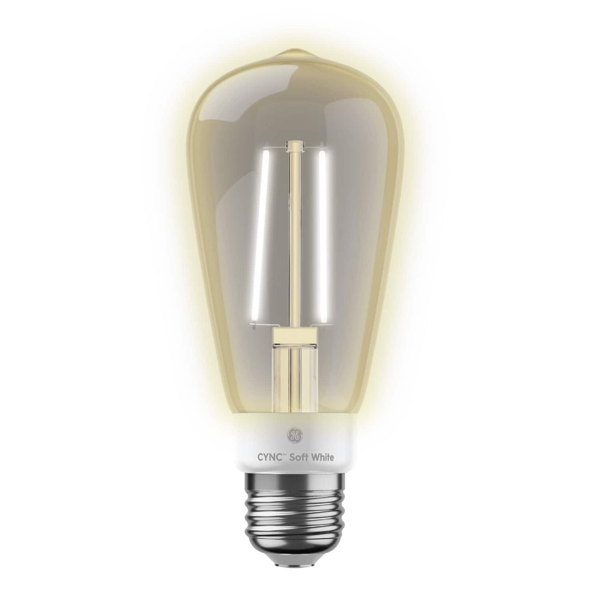 Cync - ST19 Edison Style Smart LED Light Bulbs (2 Pack) - Soft - White