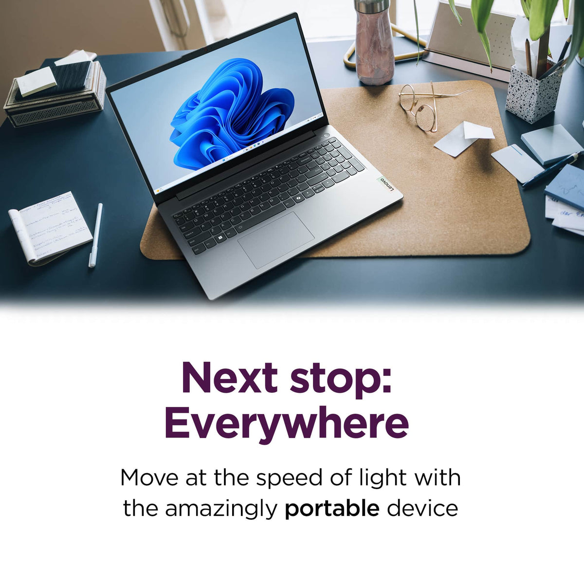 Lenovo - IdeaPad Slim 3i 15.6" Full HD Laptop - Intel Processor N150 2024- 8GB Memory - 128GB UFS - Abyss Blue