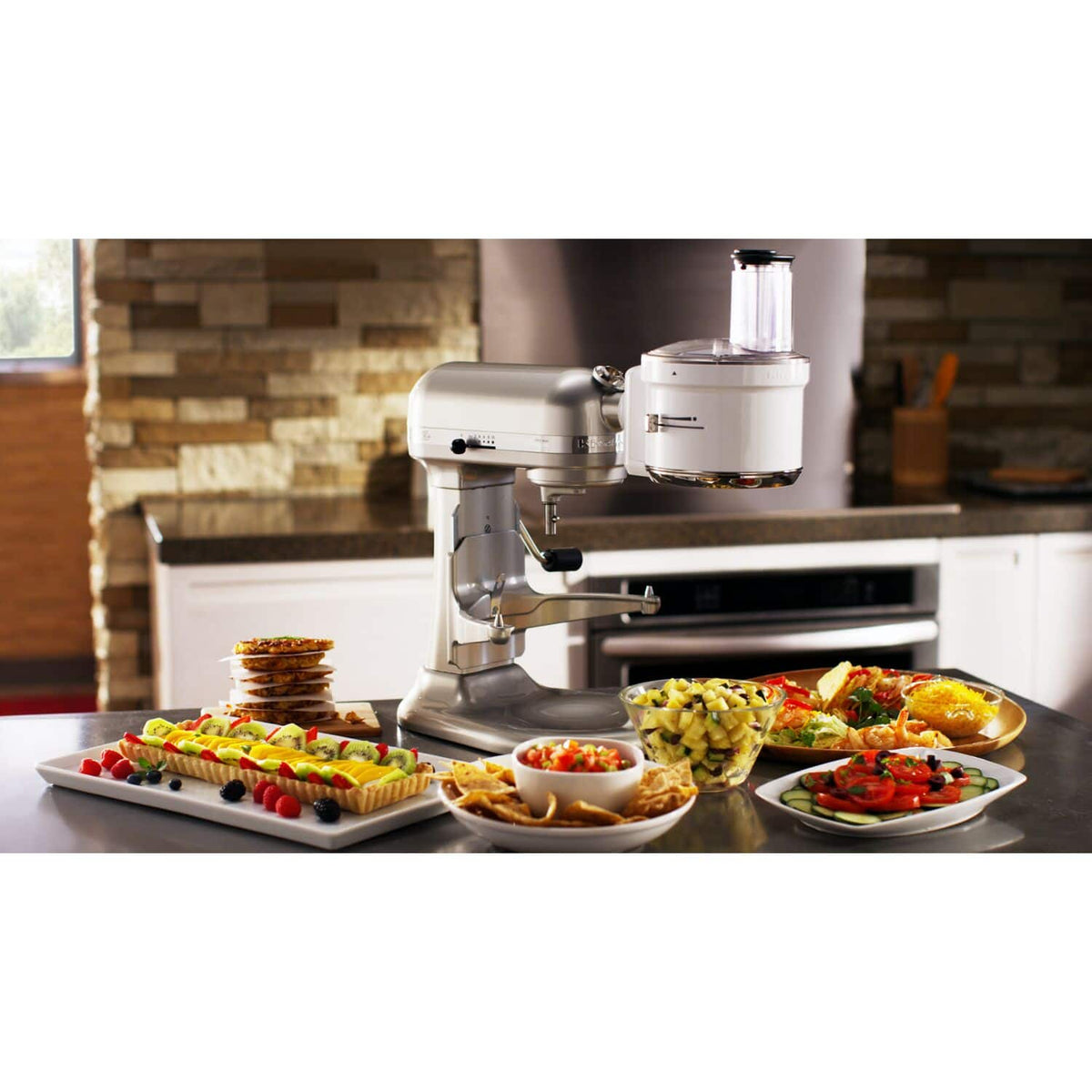 KitchenAid - Food Processor Attachment - Silver