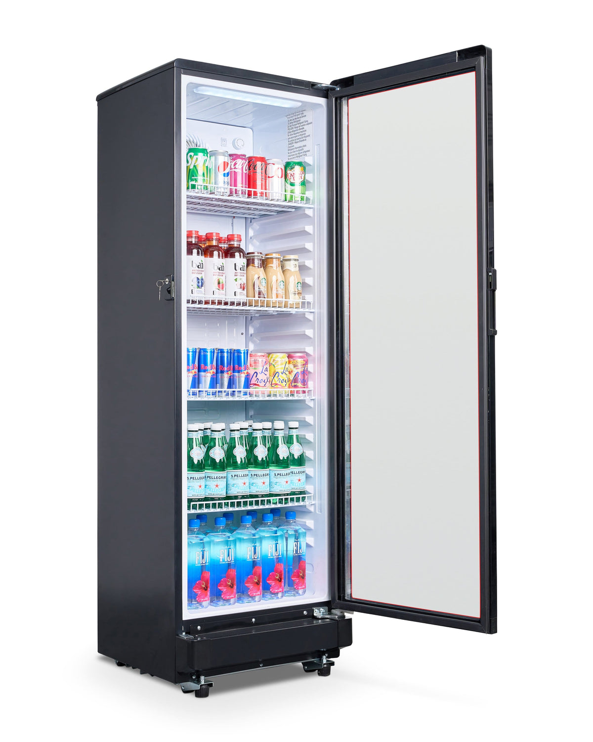 Premium Levella - 21 in. Wide 8.5 Cu. Ft. Single Door Display Refrigerator - Black