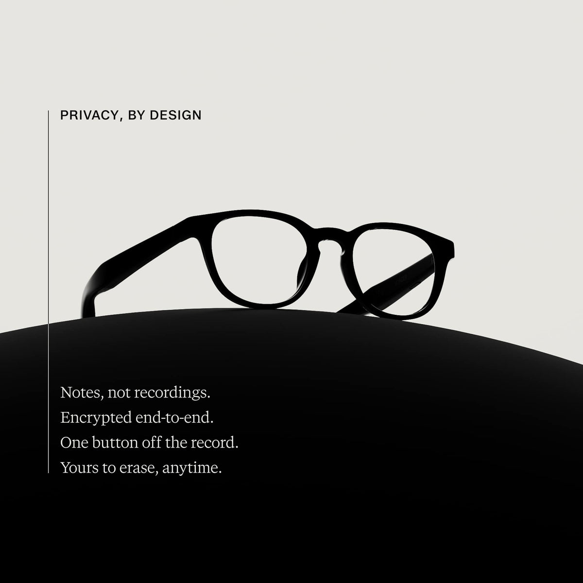 VONDER - BASEL AI Smart Glasses that Translate, Call & Remember, 16h+ Battery, Premium Audio, Privacy-First, Clear Lenses - Whiskey