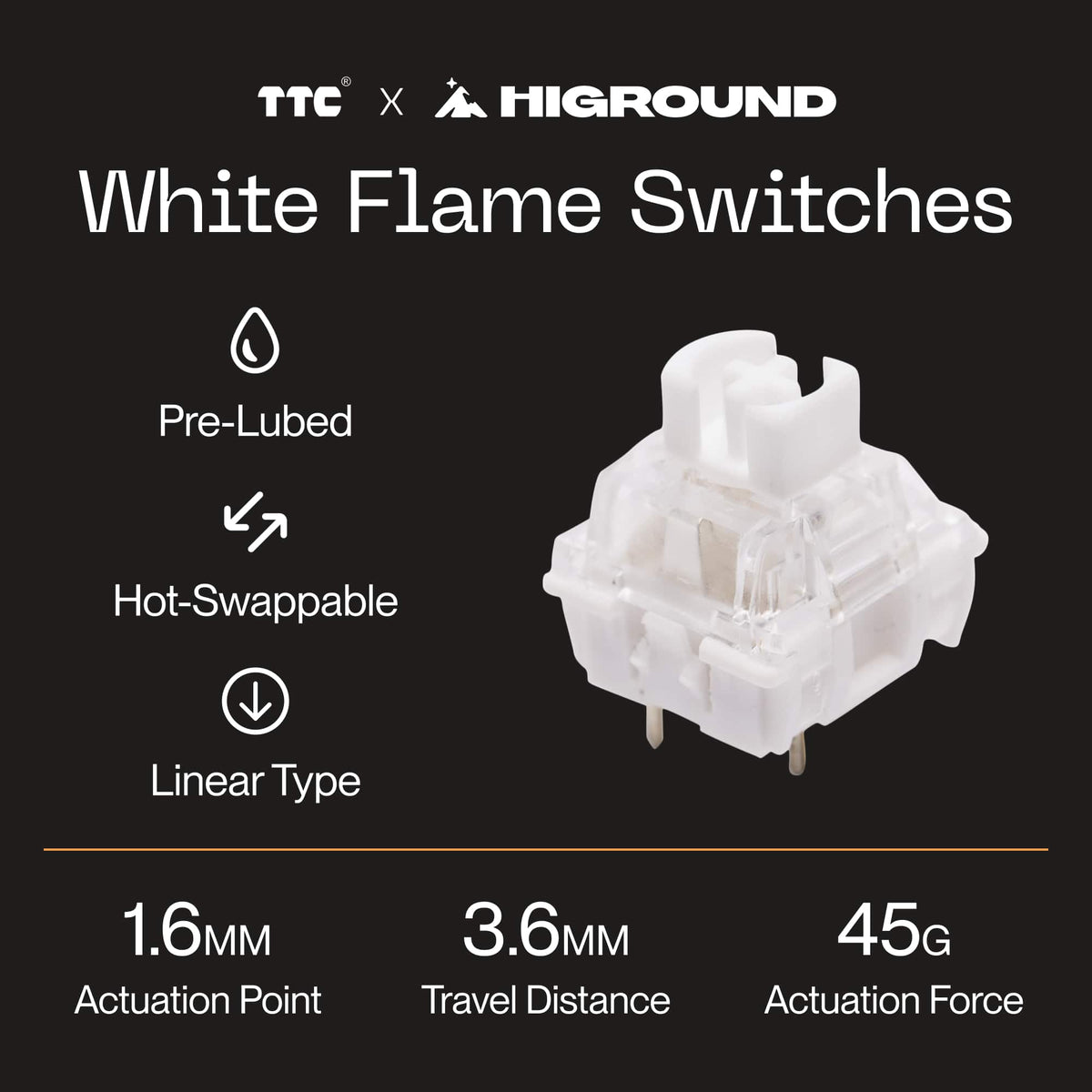 Higround - Basecamp 65 65% Wired Mechanical Lubed Flame Linear Switch Gaming Keyboard with RGB lighting - Opal