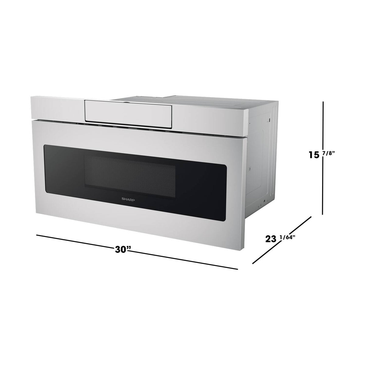 Sharp - 1.2 Cu. Ft. Built-in Microwave Drawer with Sensor Cooking - Stainless Steel