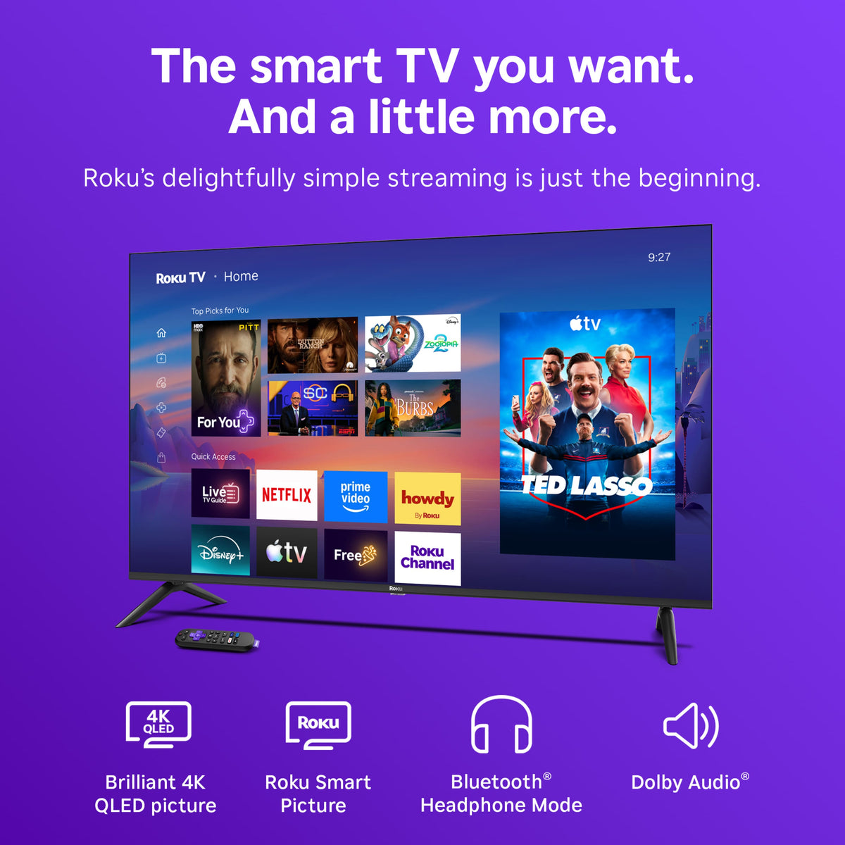 Roku - 50" Class Select Series 4K QLED Smart RokuTV (2026)