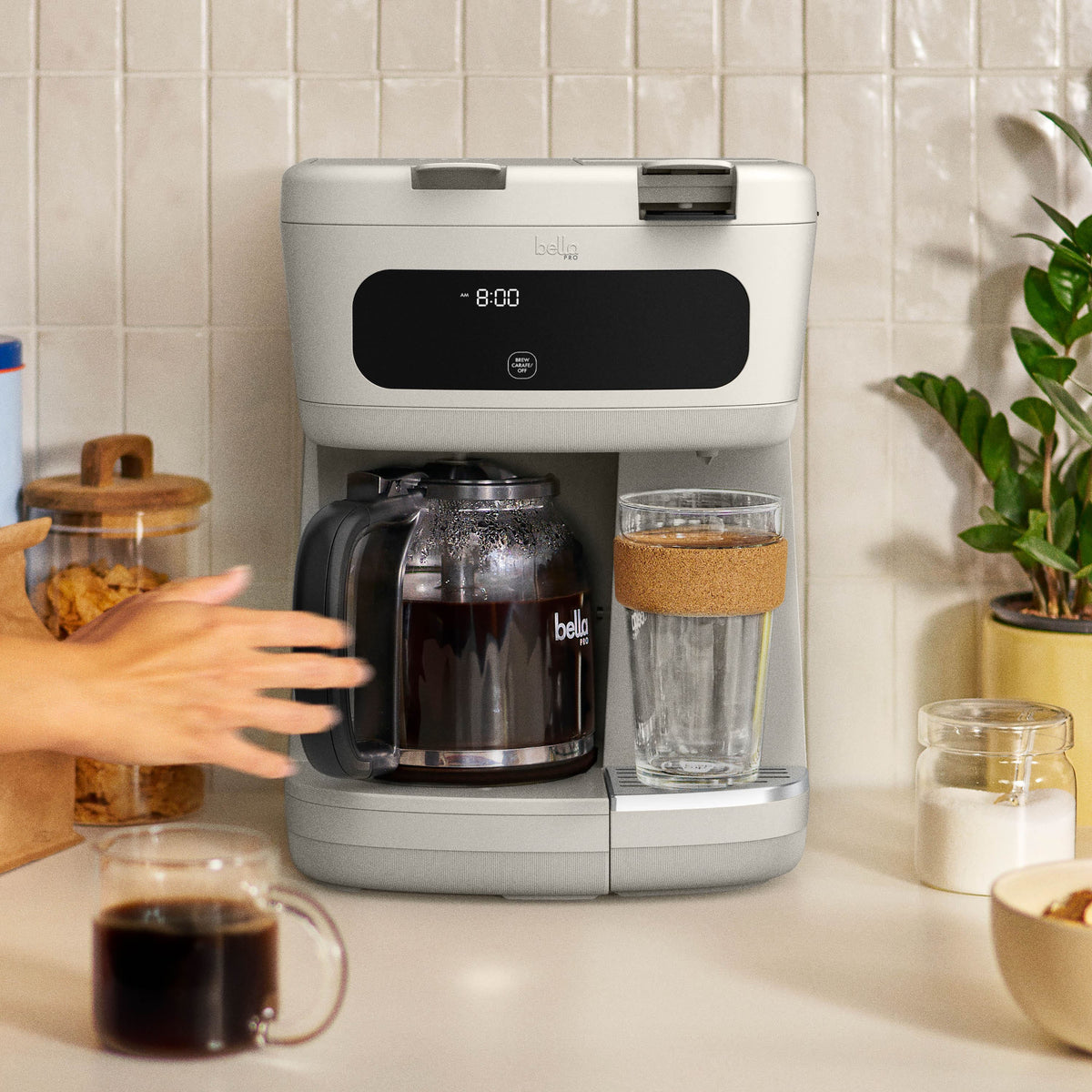 bella PRO - MultiBrew 12-Cup Drip & Single-Serve Coffee Maker - Oatmilk