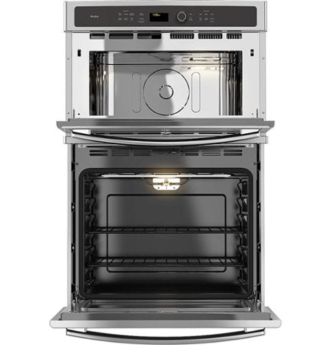GE Profile - 27" Built-In Double Electric Convection Wall Oven with Built-In Microwave - Stainless Steel