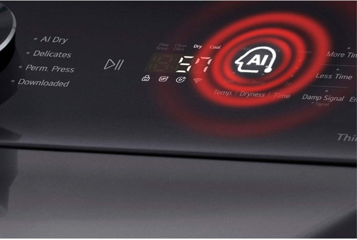 LG - 7.3 Cu. Ft. Smart Gas Dryer with Sensor Dry - Custom Panel Ready