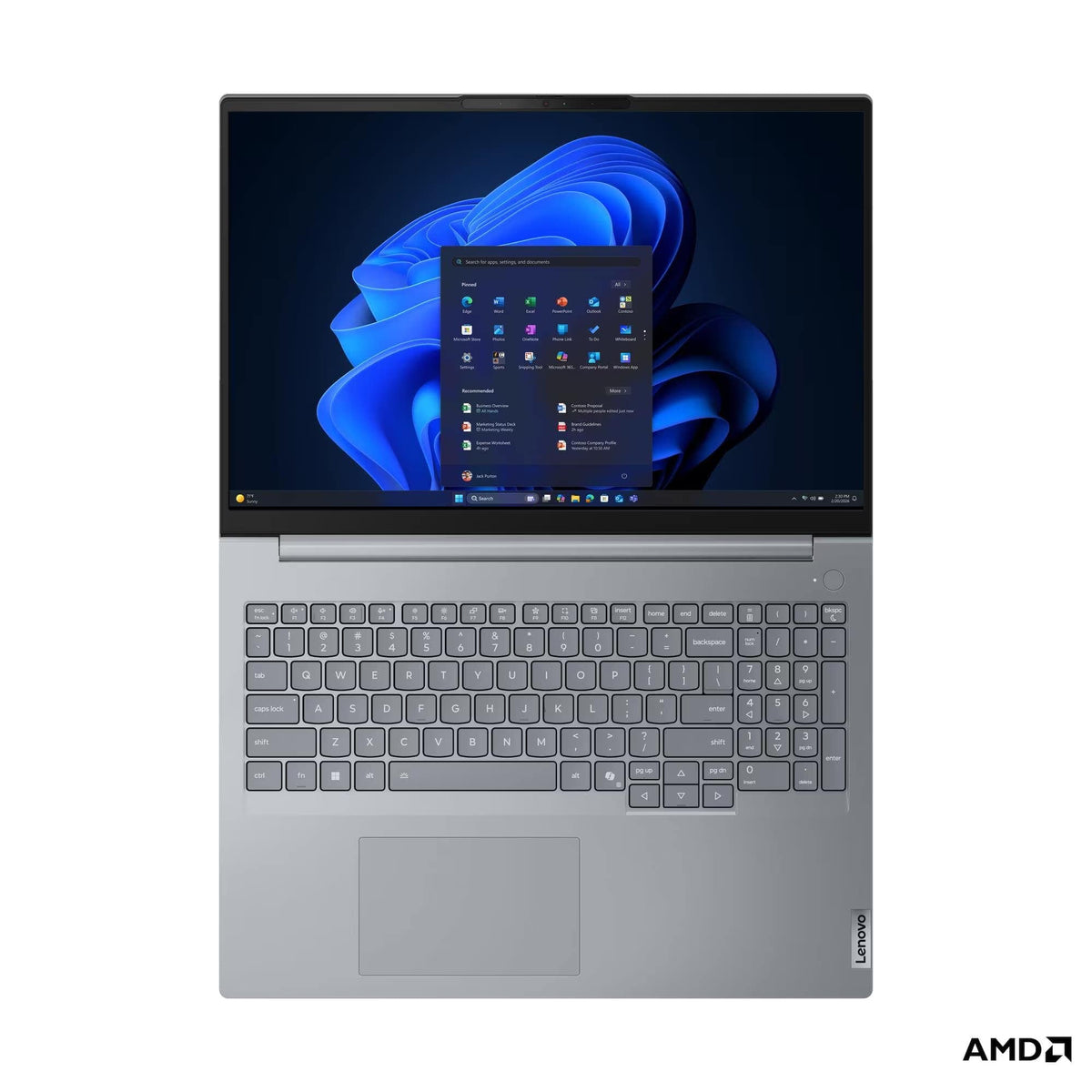 Lenovo - ThinkBook 16 G9 AI PC 16" Laptop - Latest Model - AMD Ryzen 7 250 with 16GB Memory - 512GB SSD - Arctic Grey