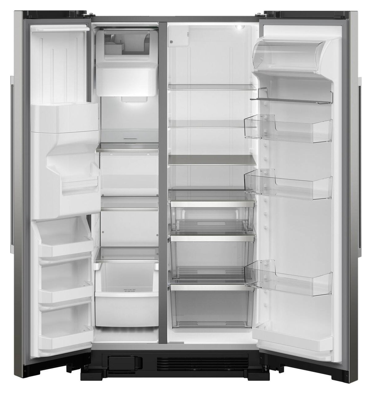 Maytag - 36 in. Wide 25 cu. ft. Side-by-Side Refrigerator with Gallon Door Bins - Stainless Steel