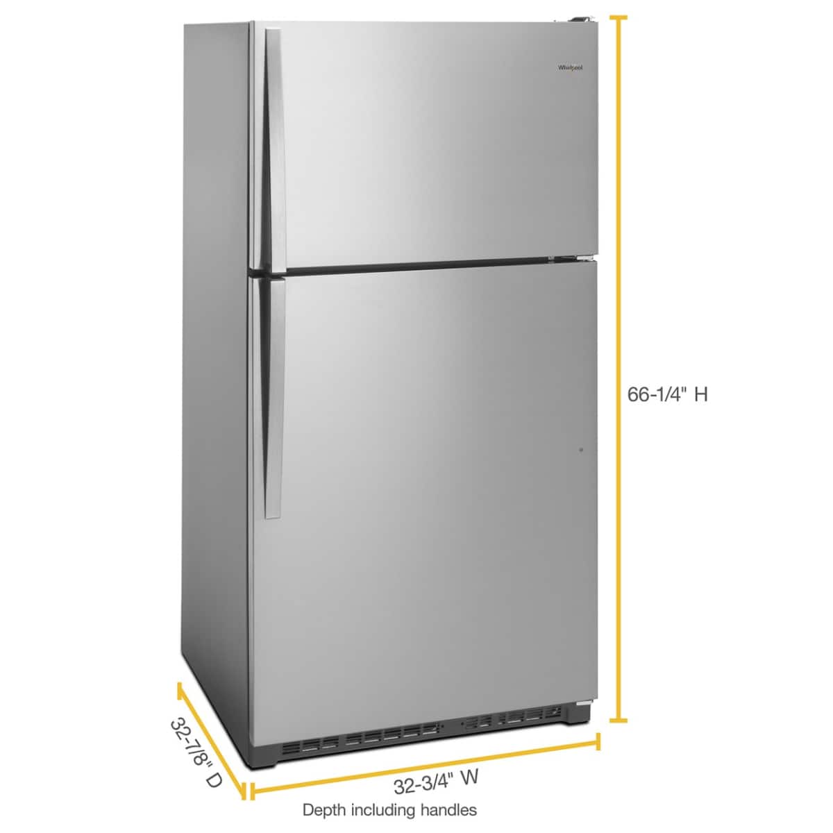 Whirlpool - 20.5 Cu. Ft. Top-Freezer Refrigerator - Fingerprint Resistant - Stainless Steel