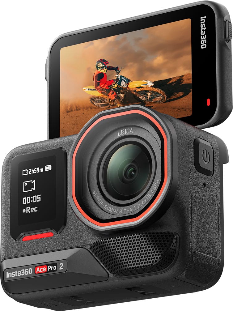 Insta360 - Ace Pro2 Action Camera Flash Print Bundle - Black