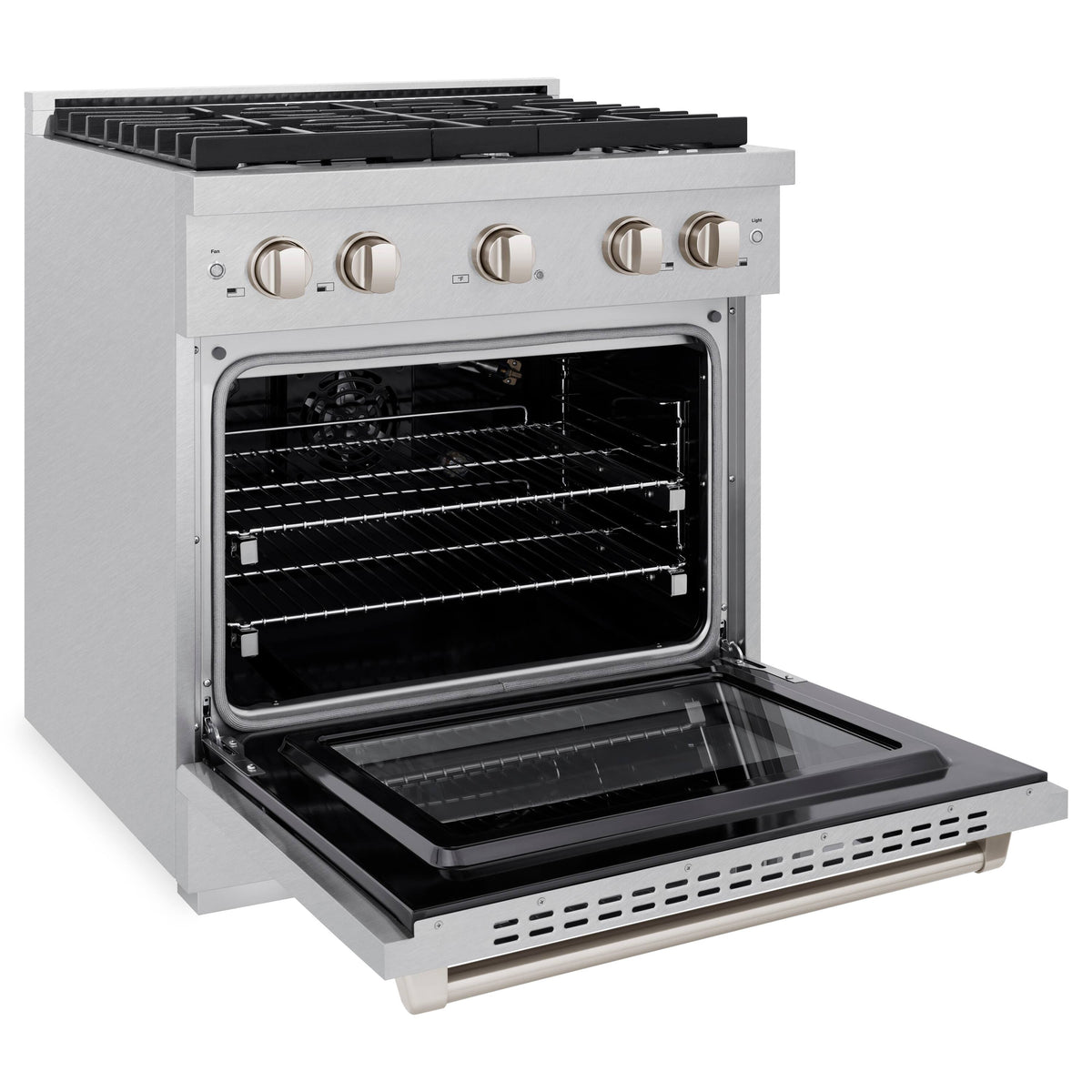 30 in. Wide 4 Burner ZLINE Paramount Gas Range Convection Oven (SGRS-30) - Stainless Steel