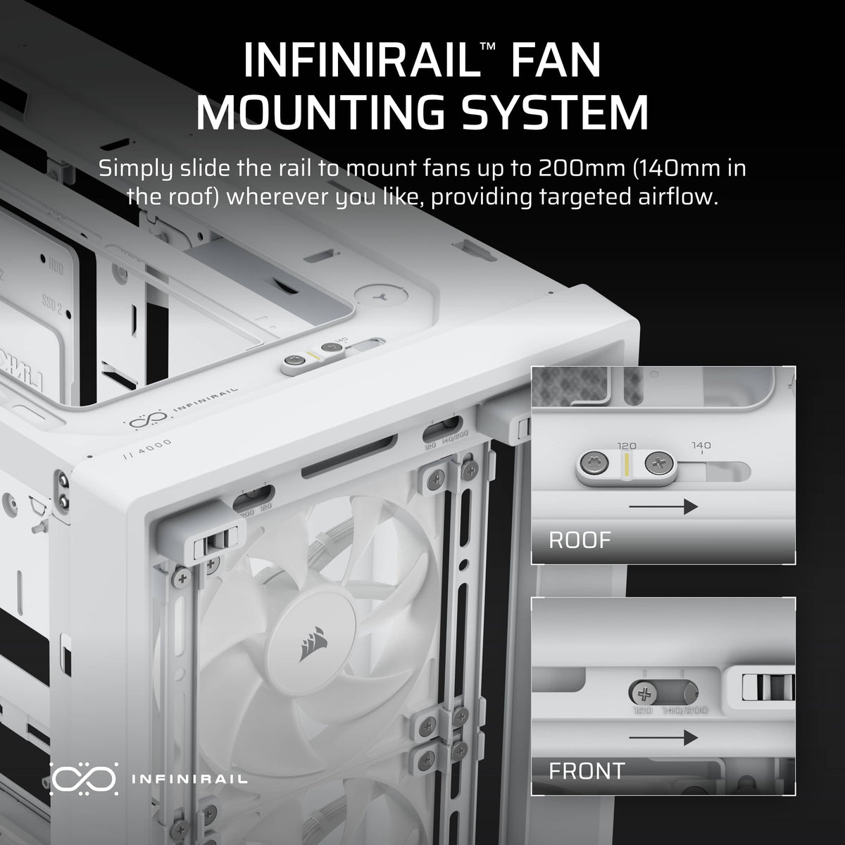 CORSAIR - FRAME 4000D WOOD RS Modular High Airflow Mid-Tower PC Case - White & Oak