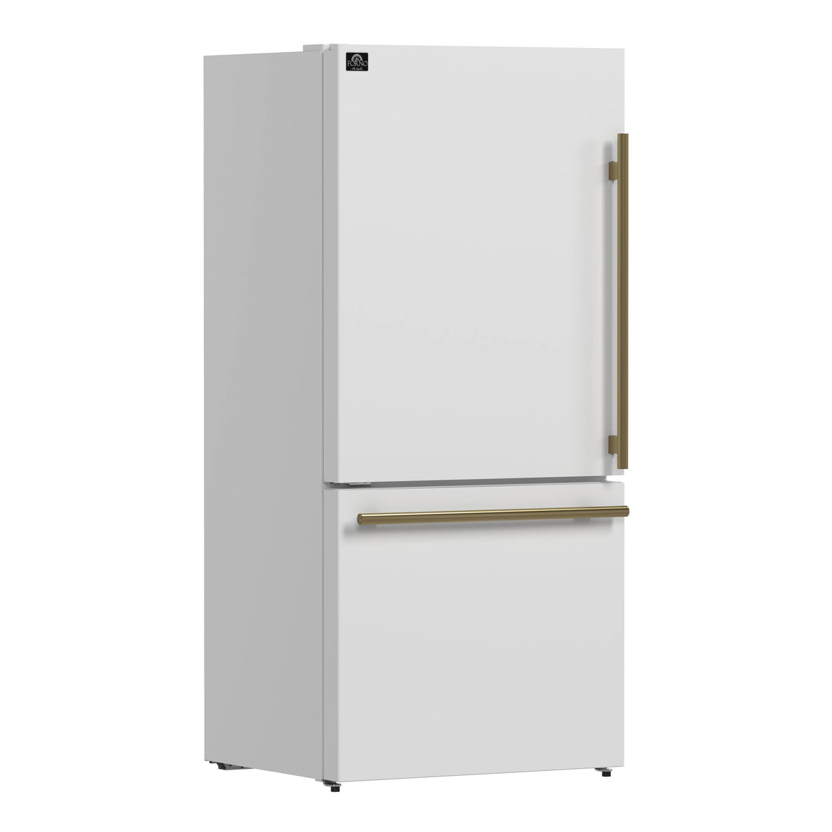 Forno Appliances - Milano Espresso 17.2 Cu. Ft. Bottom Freezer Refrigerator with Built-In Ice Maker - White