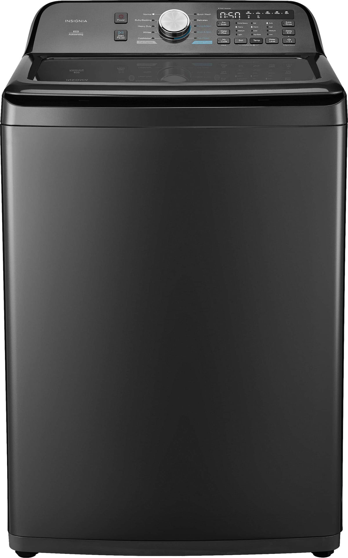 Insignia™ - 4.1 Cu. Ft. Top-Load Washer with ColdMotion Technology - Metallic Gray