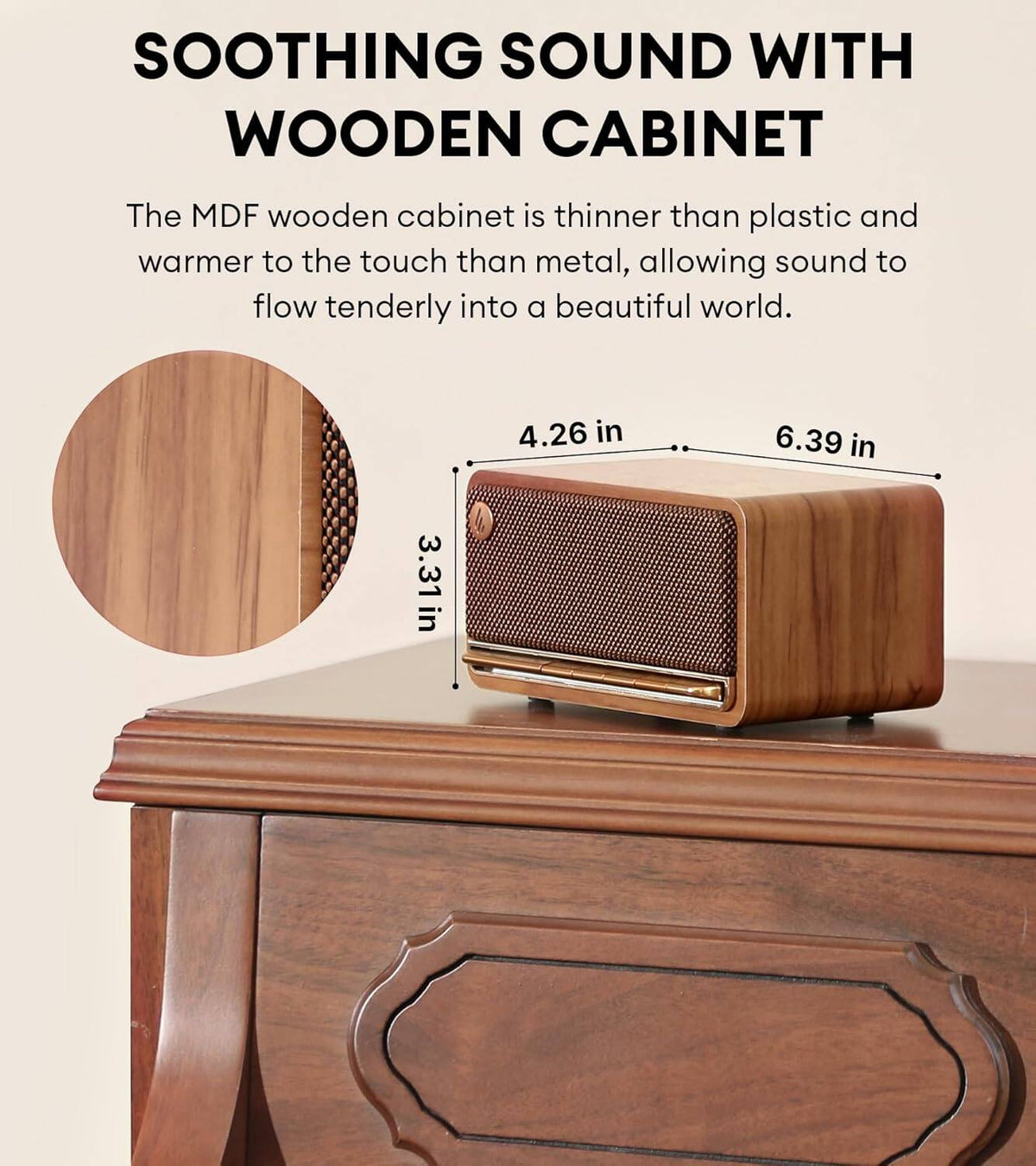 Edifier - MP230 Portable Bluetooth Speaker - Wood