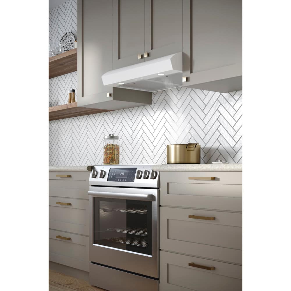 Broan - 30 inches - Convertible - Under cabinet Range Hood - White