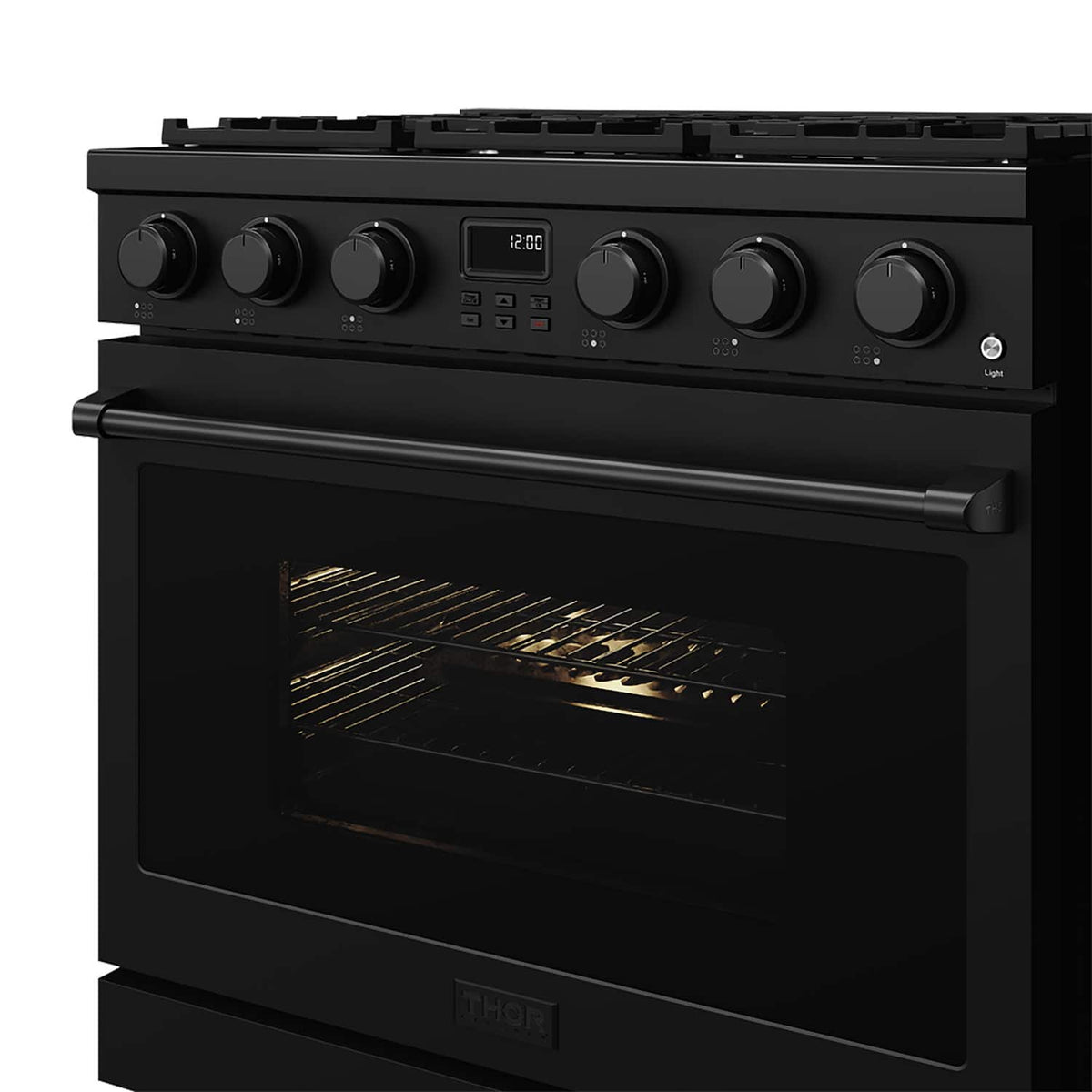 Thor Kitchen - 6.0 Cu. Ft. Freestanding LP Gas Convection Range - Matte Black